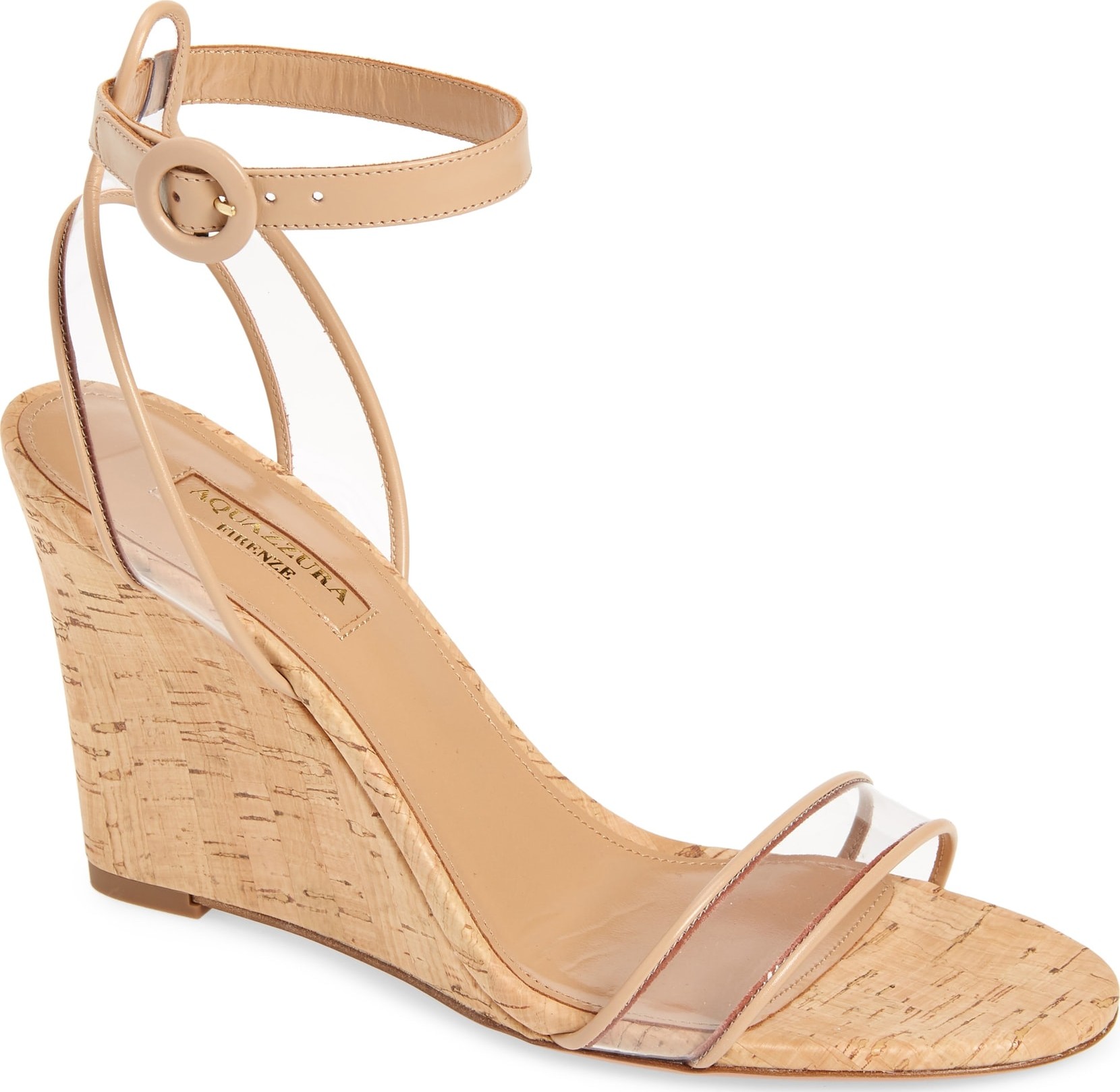 Aquazzura Minimalist Ankle Strap Wedge