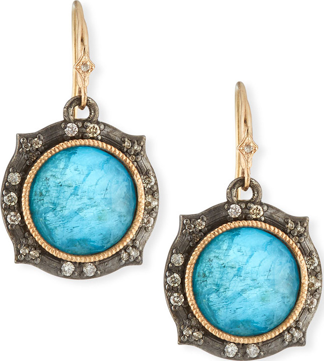 Armenta New World Apatite/Quartz Doublet Drop Earrings