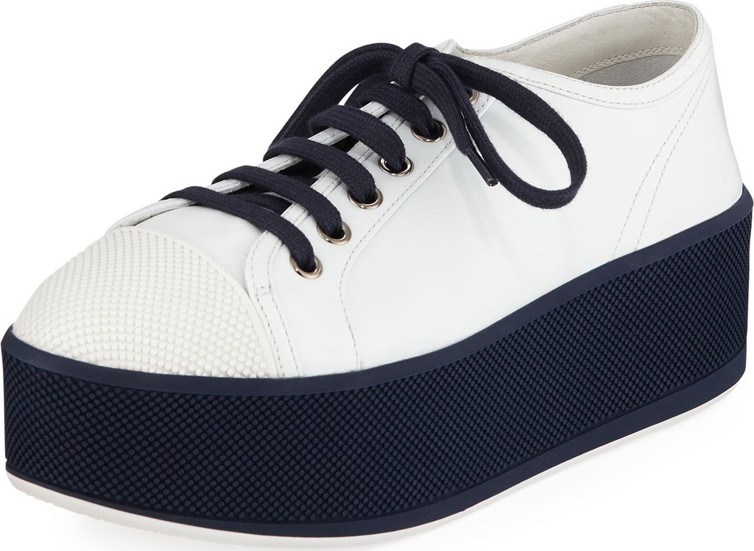 Prada Lace-Up Platform Sneakers