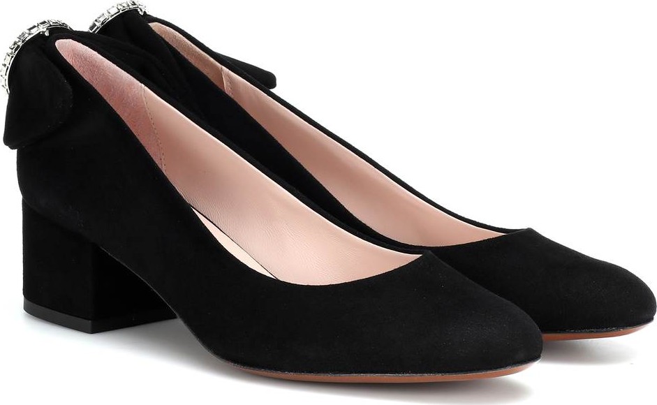 Alexachung Embellished suede pumps