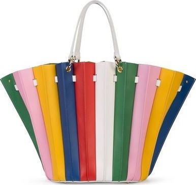 Sara Battaglia RAINBOW PLISSE SHOPPER