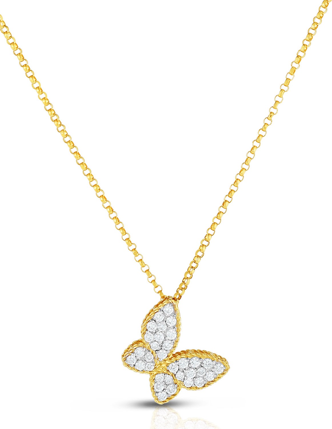 Roberto Coin 18K Diamond Butterfly Pendant Necklace