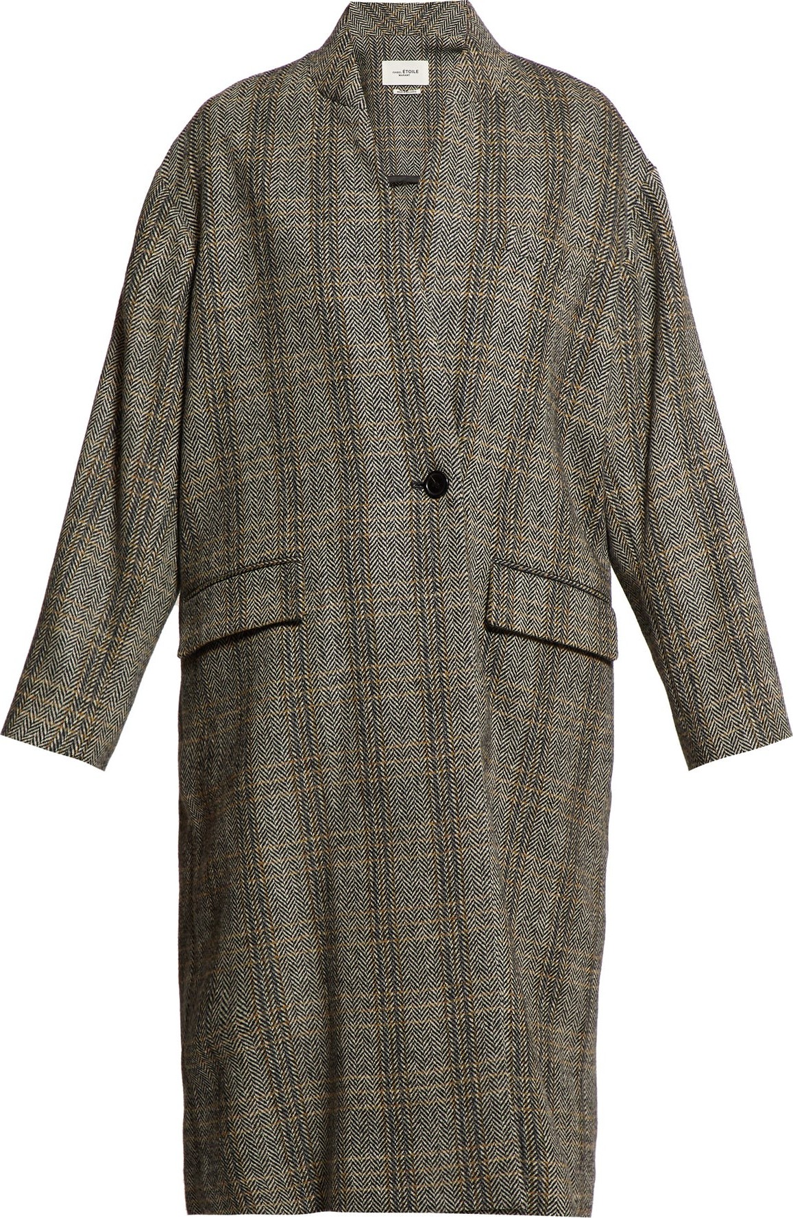 Isabel Marant Etoile Henlo checked wool overcoat