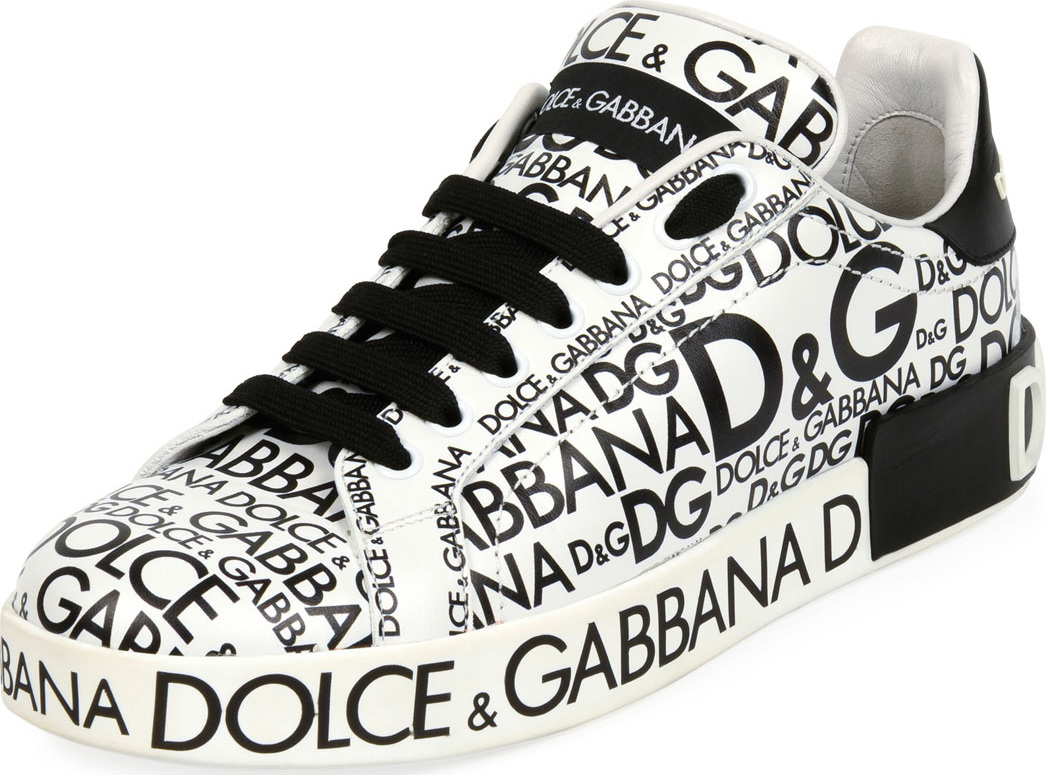 Dolce & Gabbana Logo-Print Platform Sneakers