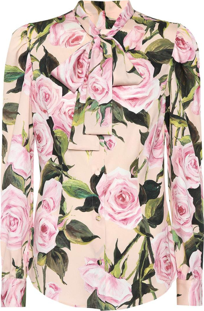 Dolce & Gabbana Floral stretch silk blouse