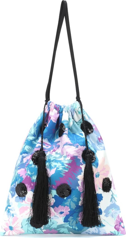 Attico Sequined floral pouch