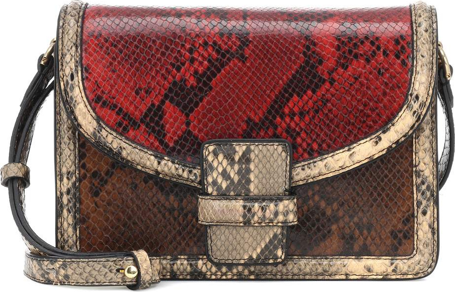 Dries Van Noten Embossed leather shoulder bag