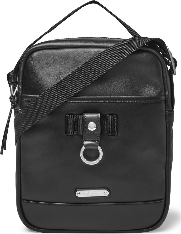 Saint Laurent Rivington Race Leather Messenger Bag