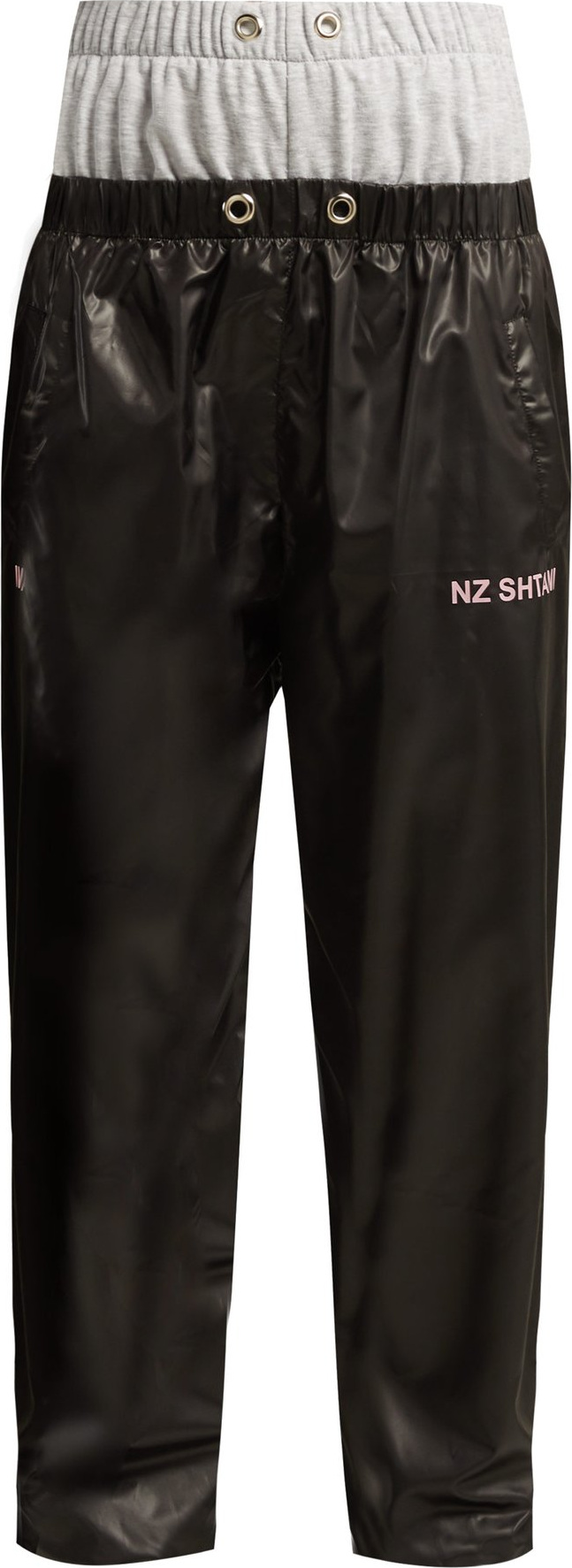 Natasha Zinko Double front jersey and nylon track pants