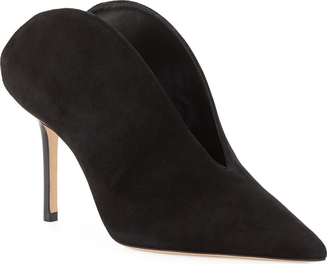 Jimmy Choo Loris Suede Stiletto Mules
