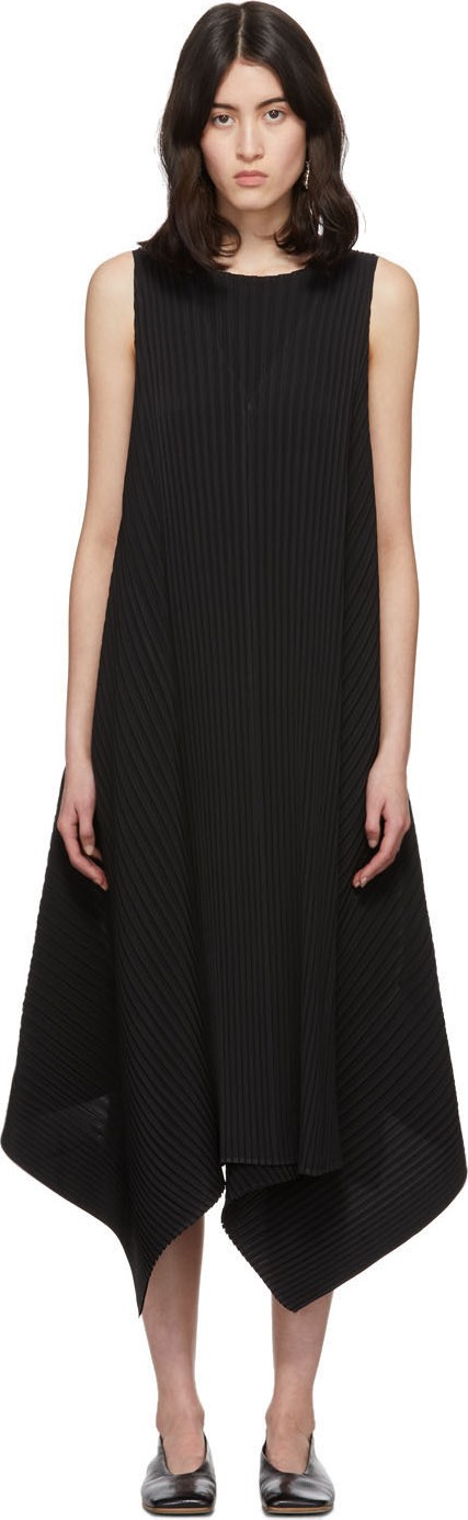 Issey Miyake Black Cuddle Pleats Dress