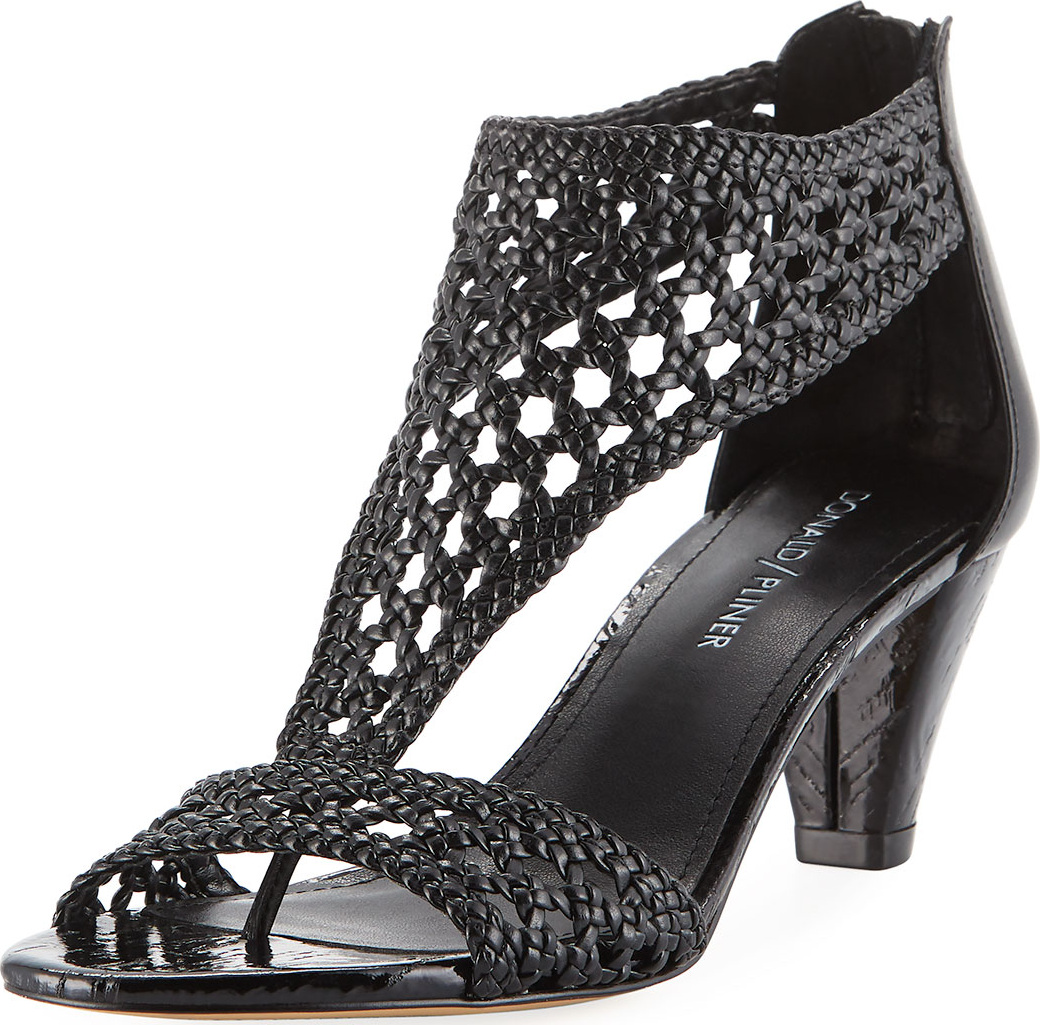 Donald J Pliner Verna Woven Low Sandals, Black