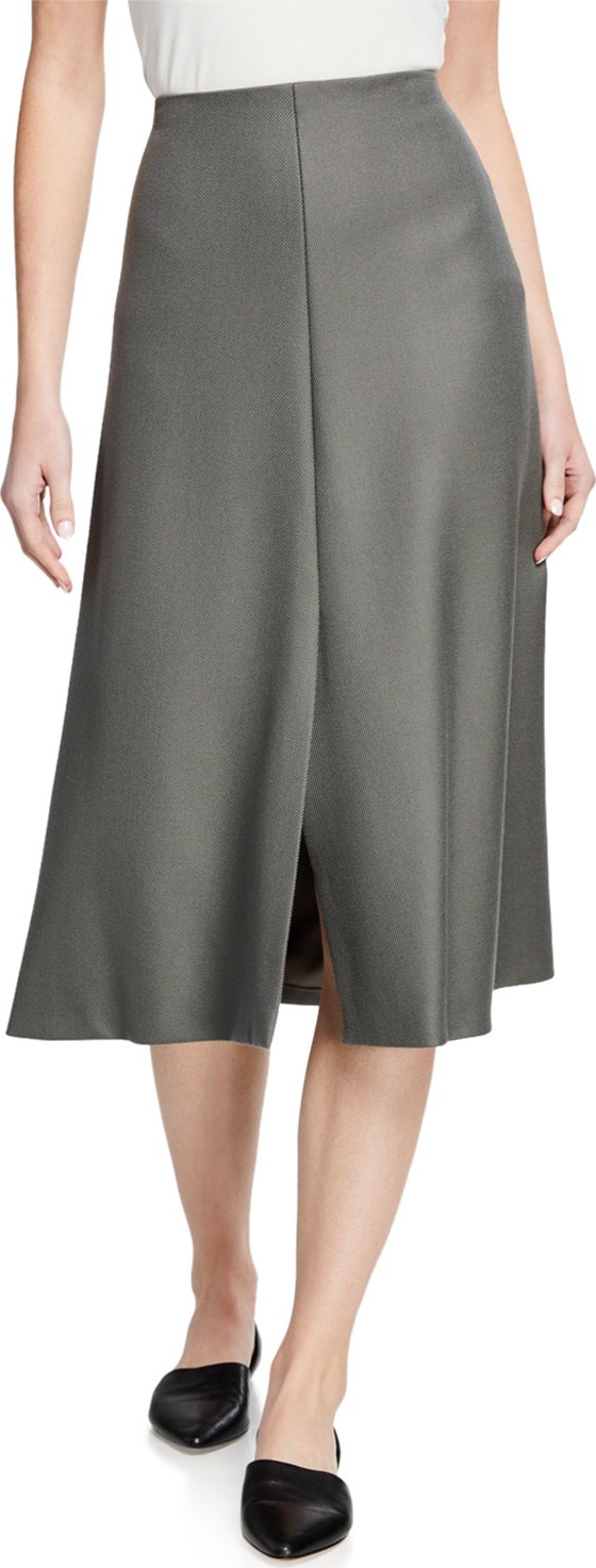 THE ROW Bea Wool Midi Skirt