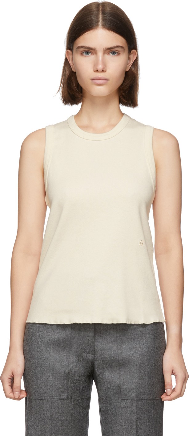 Helmut Lang Off-White Femme Shell Tank Top