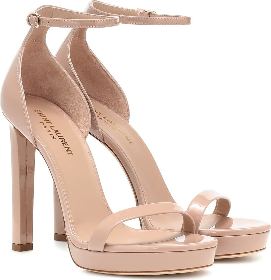 Saint Laurent Hall 105 patent leather sandals