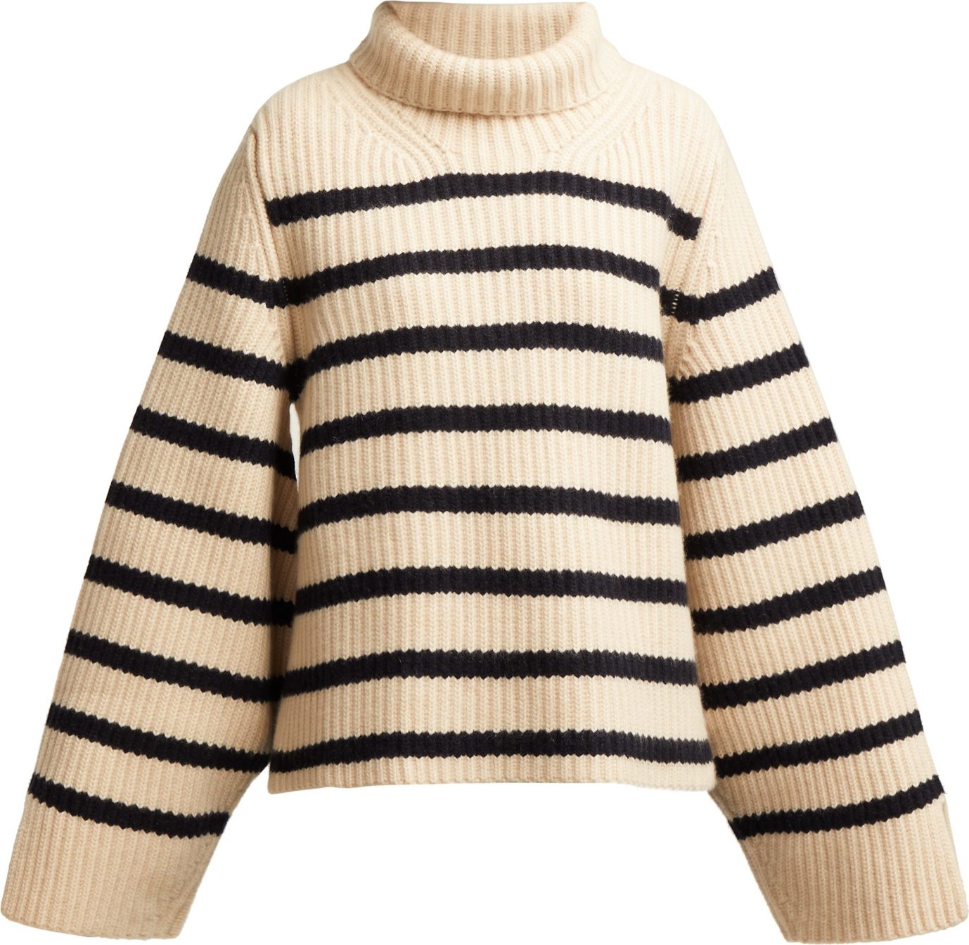 Khaite Molly striped roll-neck cashmere sweater