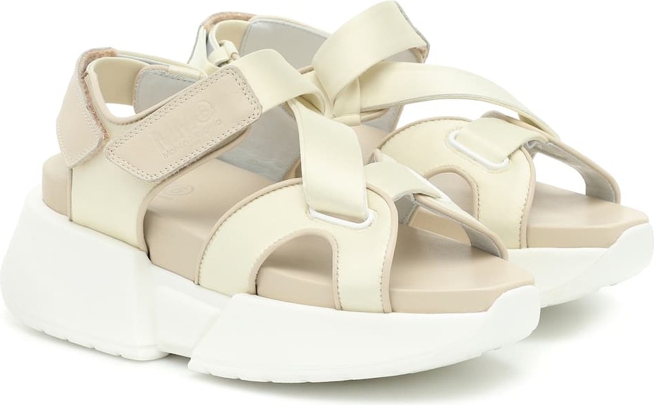 MM6 Maison Margiela Leather platform sandals