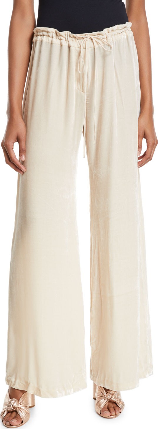 Johnny Was Kenyana Silky Velvet Drawstring Pants