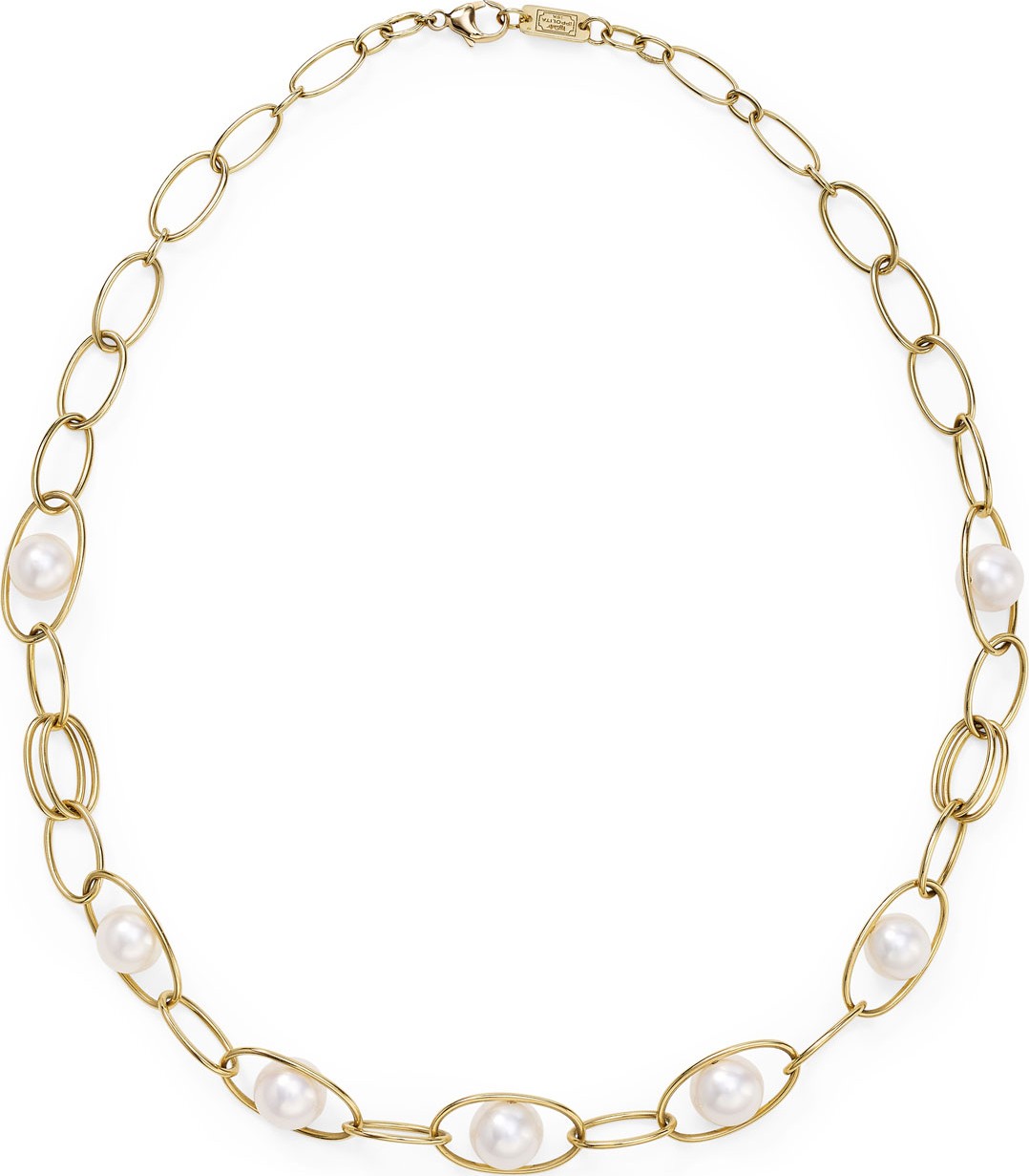 IPPOLITA Nova 18k Gold & Pearl Link Necklace