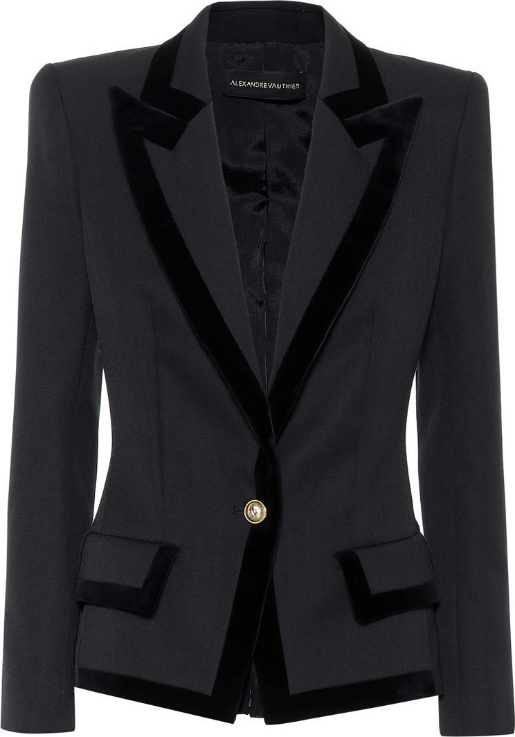 Alexandre Vauthier Velvet trim wool blazer