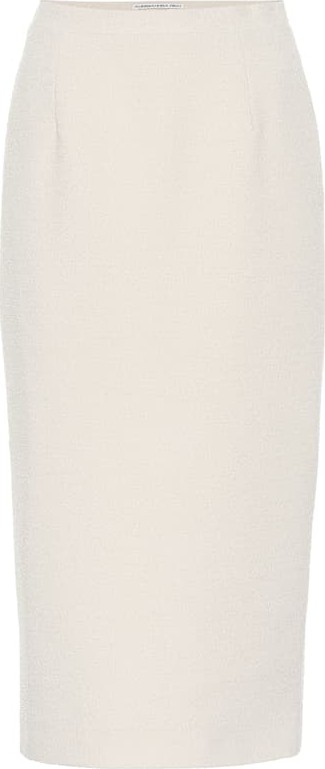 Alessandra Rich Wool-blend bouclé pencil skirt