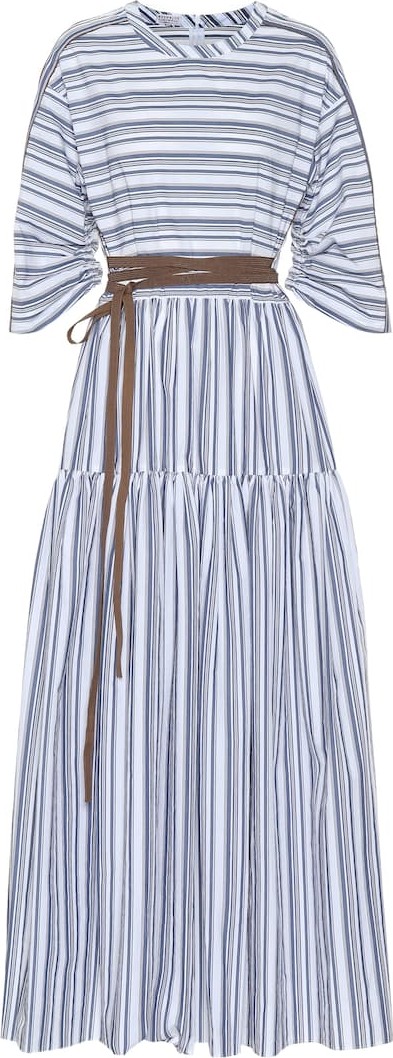 Brunello Cucinelli Striped cotton dress