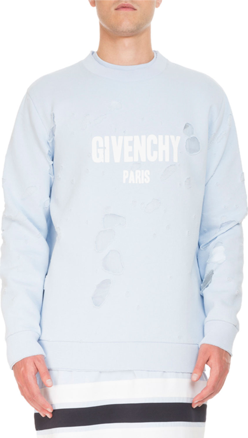 Givenchy Distressed Logo Oversized Sweatshirt