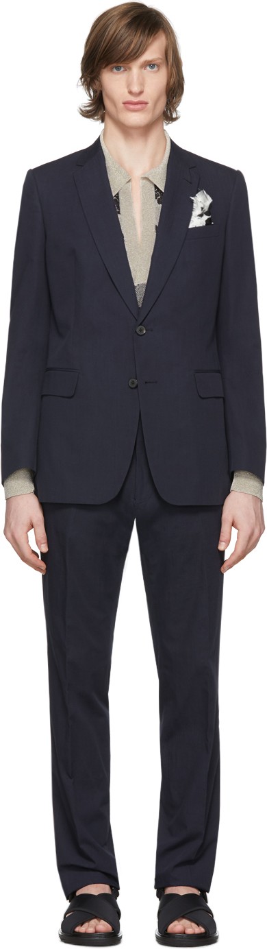 Dries Van Noten Navy Kline Suit