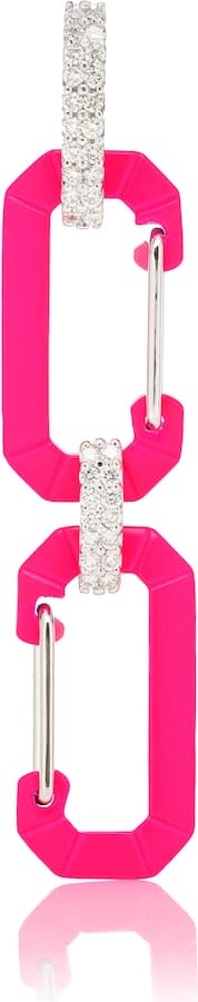 Eera Double Chiara 18kt white-gold and diamond single earring