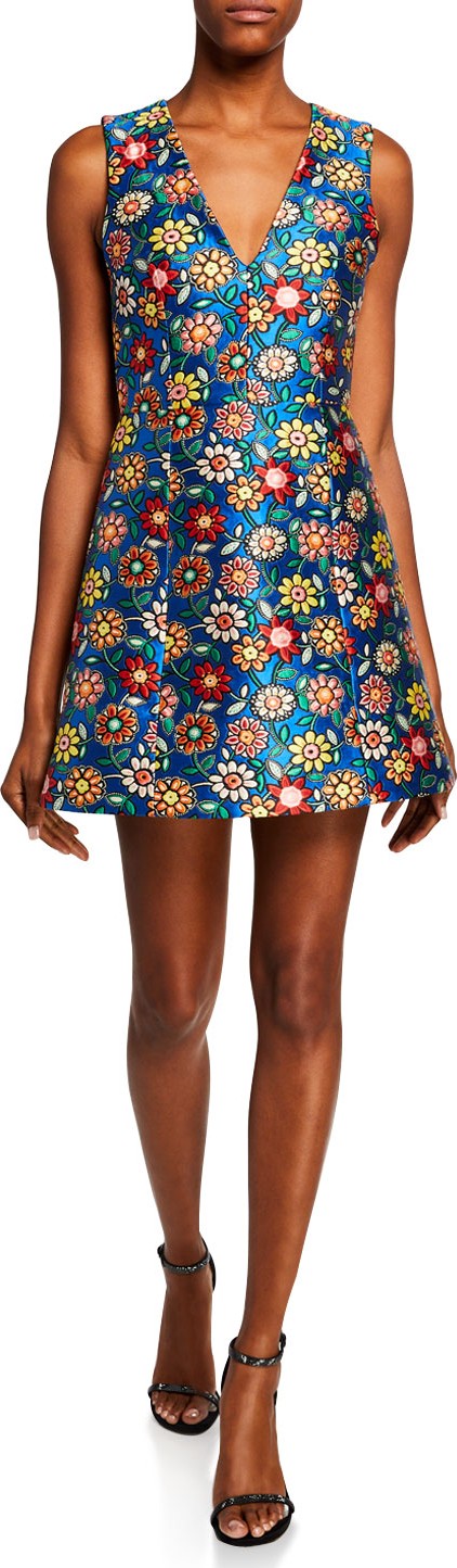 Alice + Olivia Patty Seamed A-Line Dress