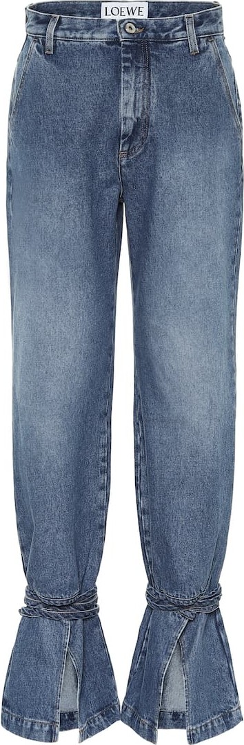 LOEWE Tie-Cut high-rise boyfriend jeans