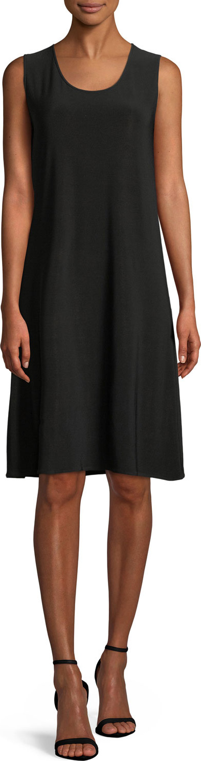 Caroline Rose Scoop-Neck Stretch Knit Dress