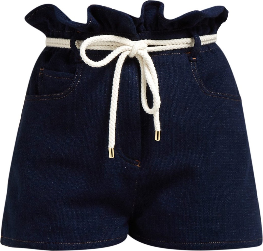 Valentino High-rise cotton-crepe shorts