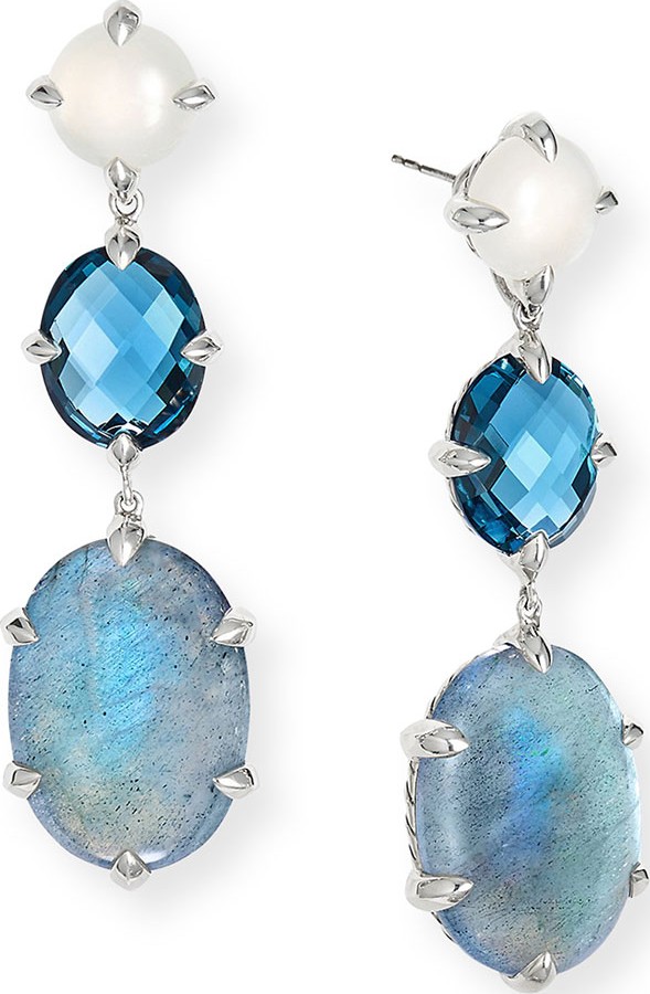 David Yurman Chatelaine Triple Drop Earrings, Labradorite