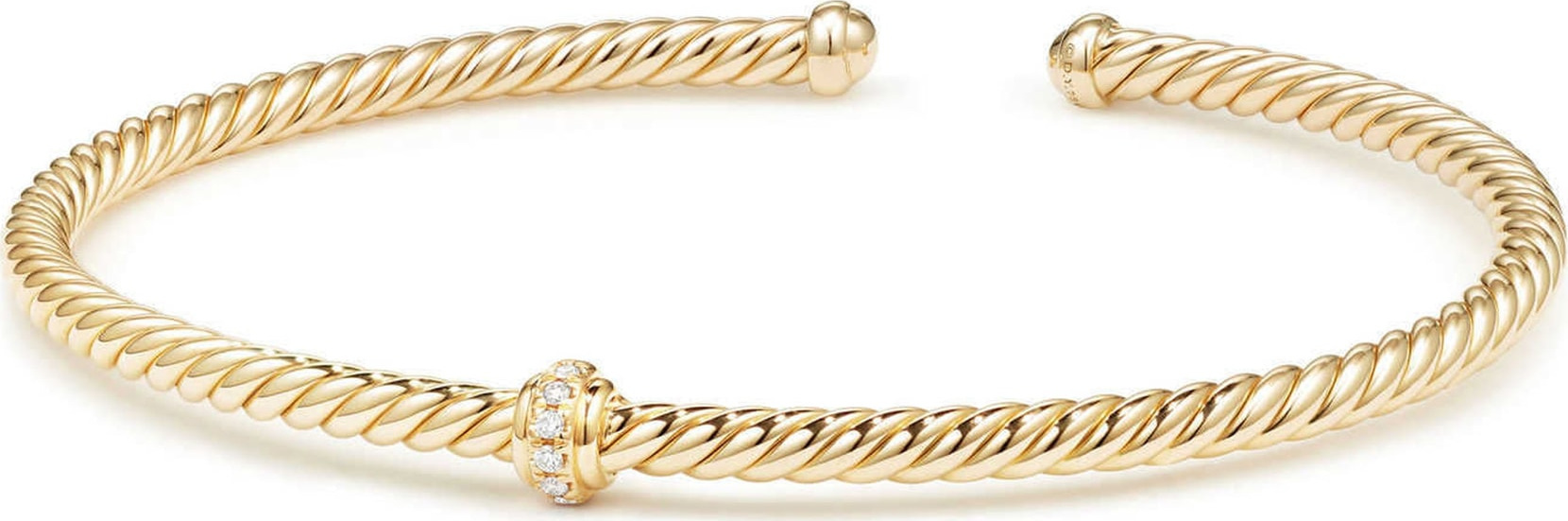 David Yurman Renaissance Center Station Bracelet with Diamonds in 18K Gold, 3mm