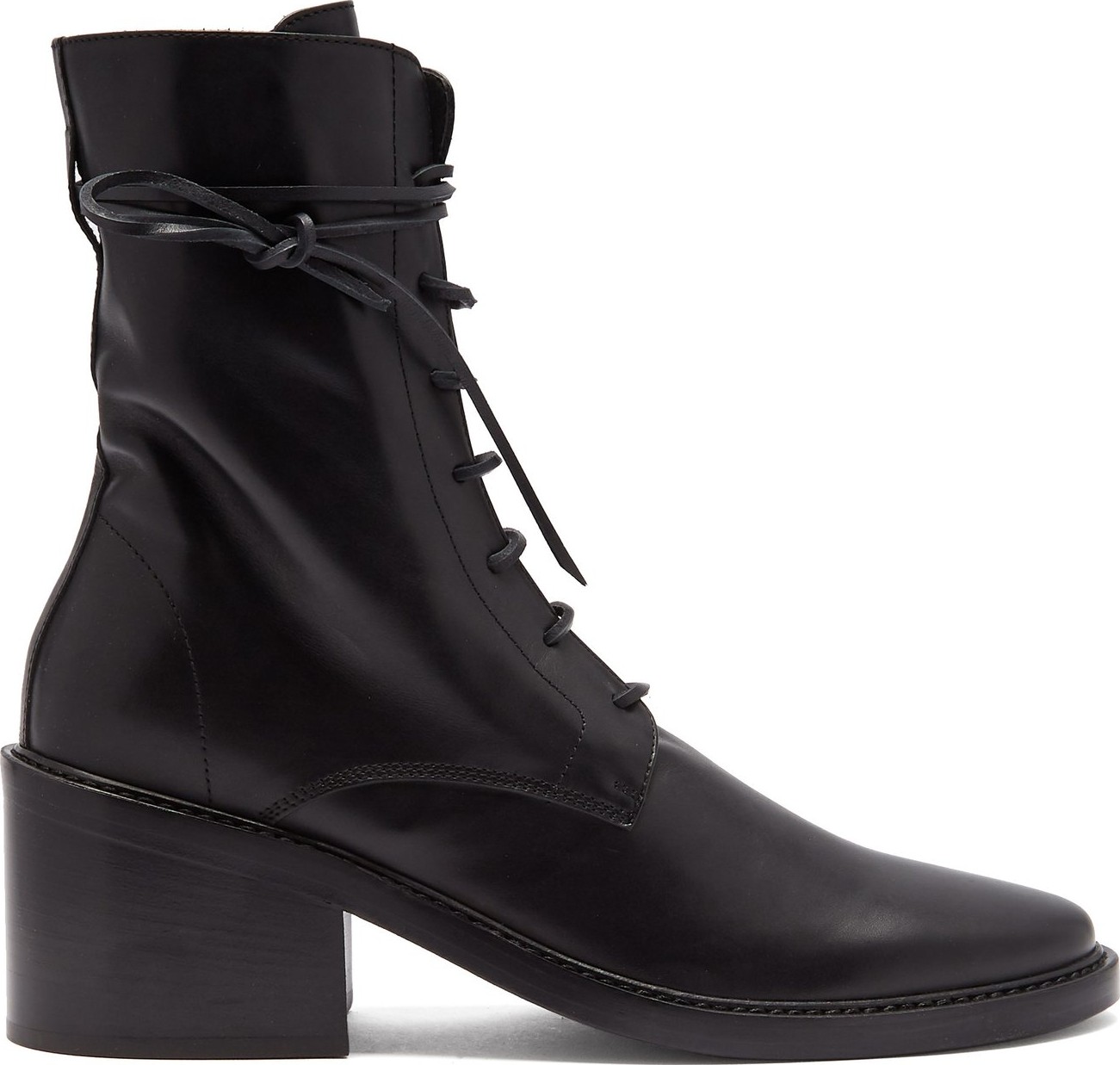 Ann Demeulemeester Lace-up leather ankle boots