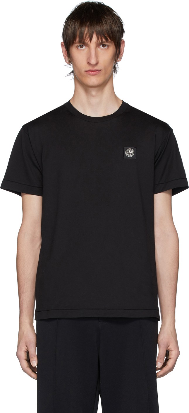 Stone Island Black Logo Patch T-Shirt