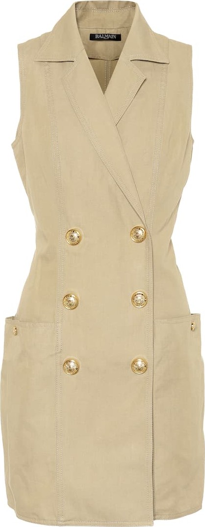 Balmain Cotton and linen minidress