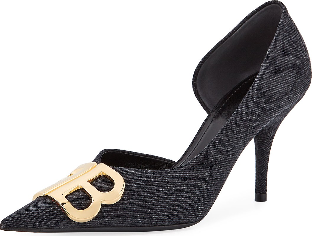 Balenciaga BB Knife Denim Pumps