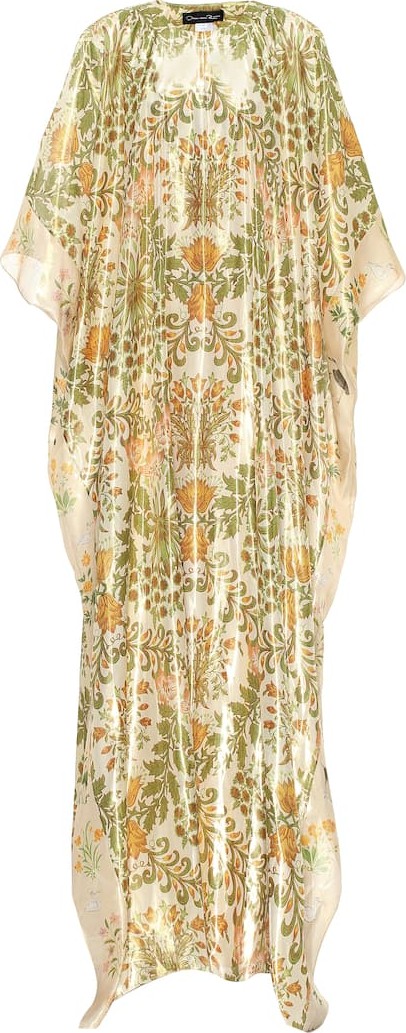 Oscar De La Renta Printed silk kaftan