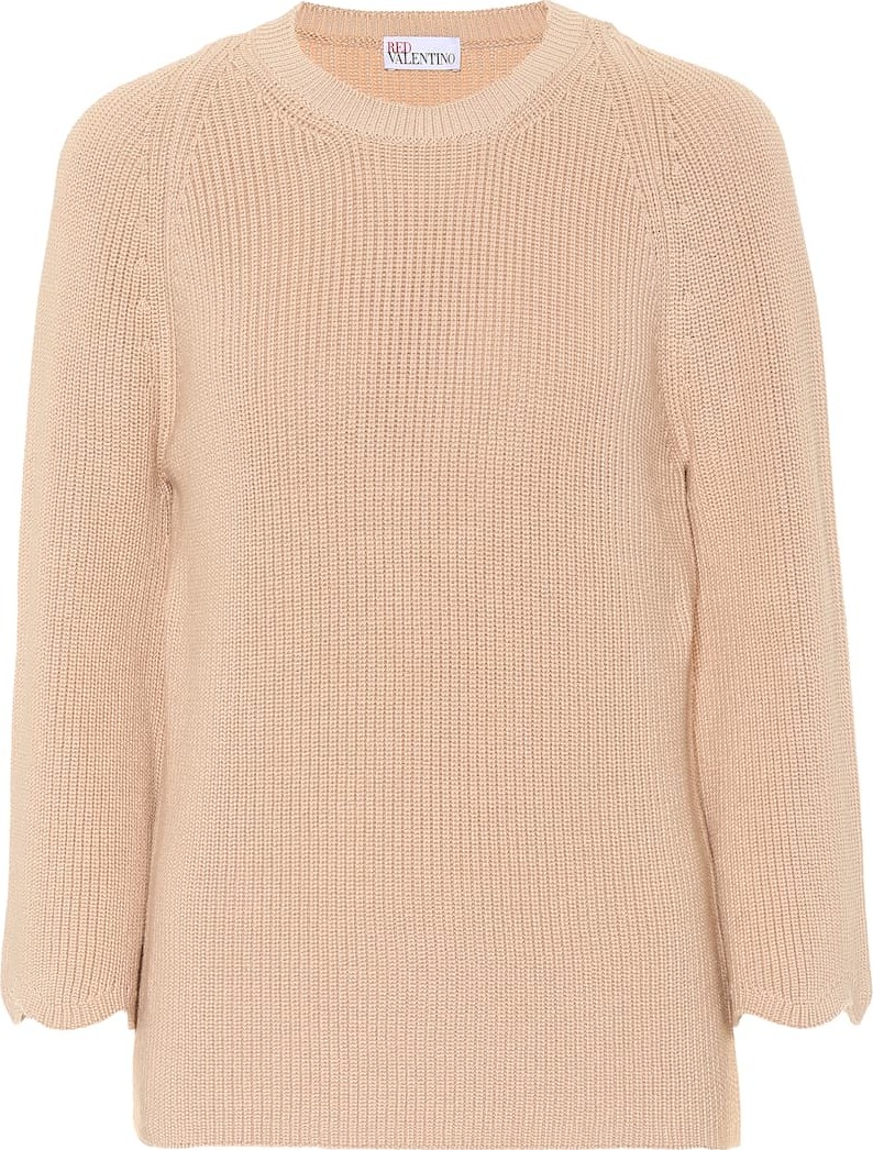 RED Valentino Ribbed cotton sweater