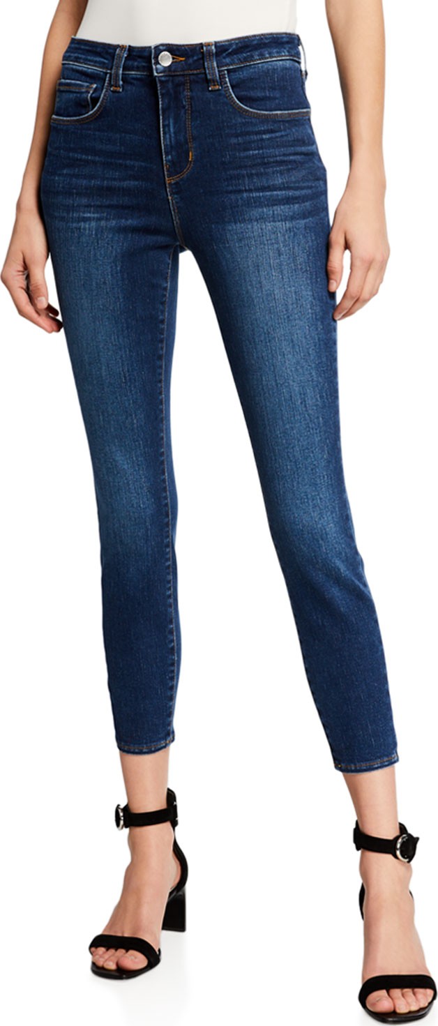 L'AGENCE Margot High-Rise Skinny Ankle Jeans  Tuscan