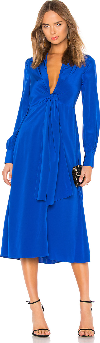 DIANE von FURSTENBERG Plunge Knot Midi Dress
