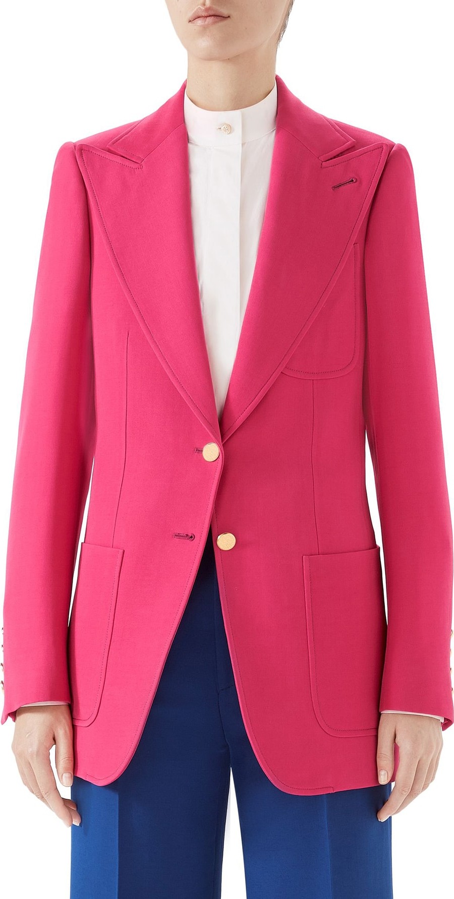 Gucci Two-Button Wool & Silk Blazer