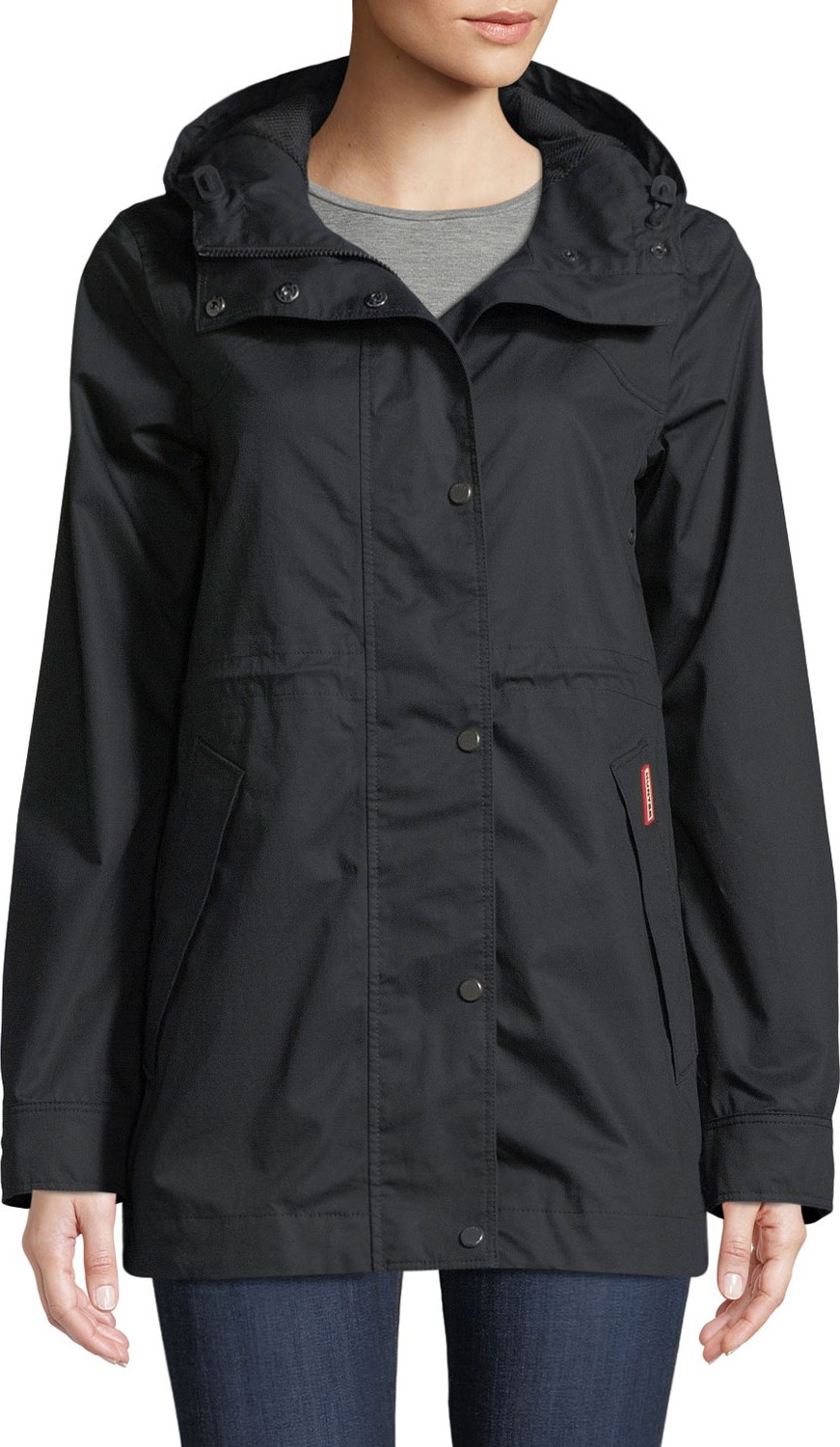 Hunter Boots Waterproof Cotton Smock Jacket w/ Hood