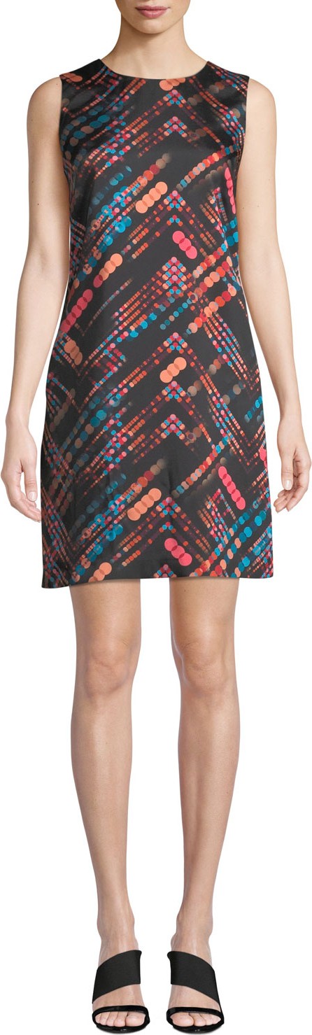 M Missoni Short Silky Printed Shift Dress