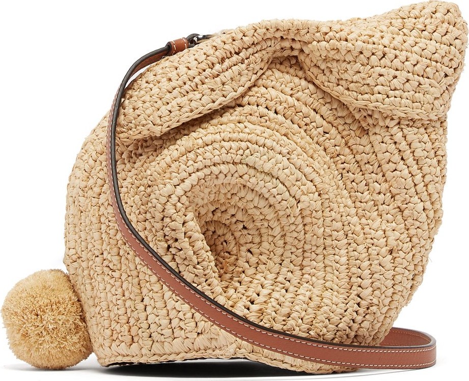 LOEWE Bunny mini raffia cross-body bag