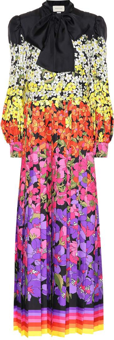 Gucci Floral-printed silk dress