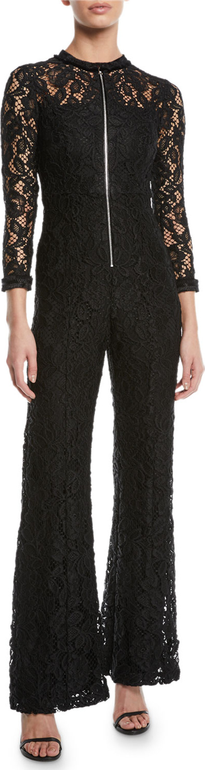 Alexis Emaya Lace 3/4-Sleeve Wide-Leg Jumpsuit