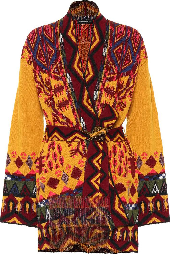 Etro Intarsia wool-blend cardigan